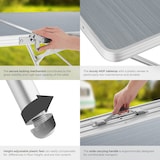 thumbnail of tectake Aluminium Klapptisch Jumbo mit Tragegriff 180x70x70cm  silber - 405090