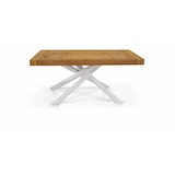 thumbnail of FLORA Tavolo Da Pranzo Allungabile Moderno Gambe Incrociate Piano In Legno Design Contemporaneo, Cm 90x160/210/260x75 H colore Bianco