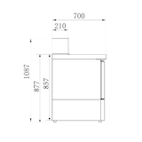 thumbnail of Pizzatafelkoelkast met 2 deuren, 903×700×1090 mm – 230 V, automatische ontdooiing, 230 liter