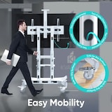 thumbnail of ONKRON Soporte TV con Ruedas y Altura Regulable, para Pantallas de 50 a 86", hasta 105 kg, VESA máximo 800x500 mm, TS1881-W Blanco