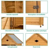 thumbnail of Helloshop26 - Abri de jardin extérieur à 5 etagères cabane verrouillable en bois de sapin toit en tôle galvanisée  20_0005485