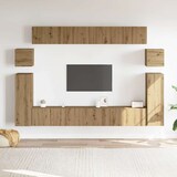 thumbnail of vidaXL 8-tlg. TV-Schrank-Set Wandmontage Artisan-Eiche Holzwerkstoff