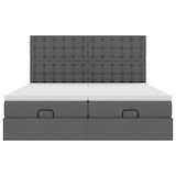 thumbnail of vidaXL Ottoman-Bett mit Matratzen & LEDs Dunkelgrau 160x200 cm Stoff