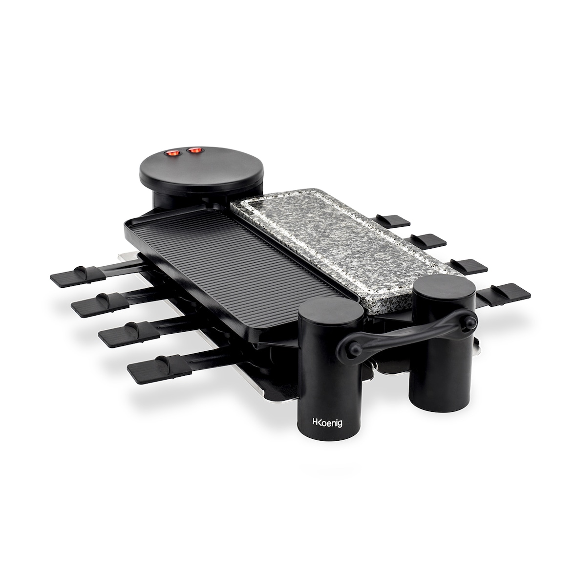 H.Koenig RP360 Raclette / 8 Personen / 4 Funktionen / 360° Drehgelenk / klappbar / 1200 W