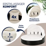 thumbnail of CASARIA® Polyrattan Sonneninsel Sonnenliege Gartenliege Ø 230 cm Schwarz