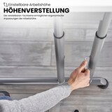 thumbnail of bümö höhenverstellbarer Schreibtisch Z-Serie 80x80 cm in Nussbaum, Gestell in Graphit - PC Tisch klein für's Büro manuell höhenverstellbar,