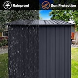 thumbnail of Gerätehaus XL – verzinktes Metall in Anthrazit| Inkl. Schloss & Werkzeughaken | wetterfester Geräteschuppen, Gartenhaus