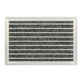 thumbnail of Relaxdays Fußmatte, Aluminium, 60 x 40 cm, rutschfest, Innen- & Außenbereich, wetterfester Türvorleger, silber/schwarz