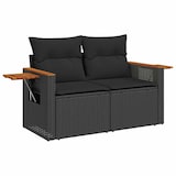 thumbnail of vidaXL Garten-Sofa-Set mit Kissen 14 pcs Schwarz 110 x 55 x 71 cm