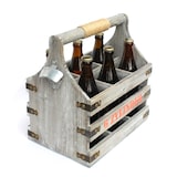 thumbnail of Bierträger mit Flaschenöffner Flaschenträger 6 Zylinder 93540 Bierkiste Holz