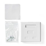 thumbnail of Nedis Netzwerk-Wanddose - Oberflächenmontage - 2-Port port(s) - UTP CAT6 - Gerade - Buchse - Vergoldet - PVC - Weiss - Box