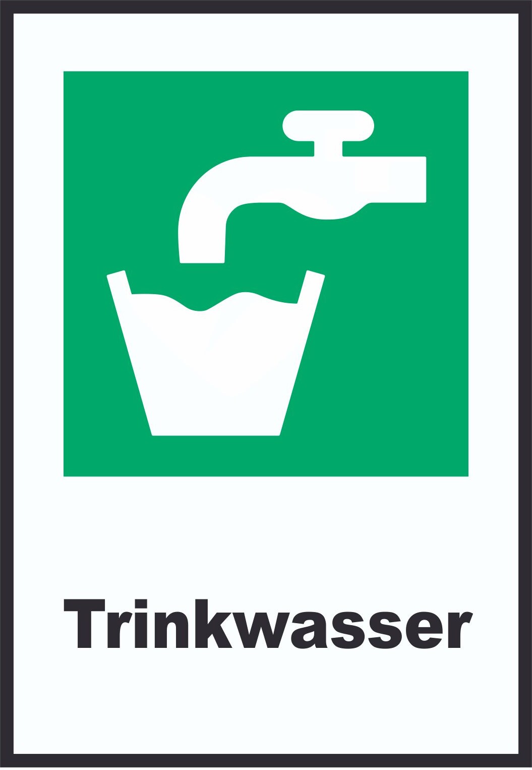 Trinkwasser A3 (297x420mm) Schild