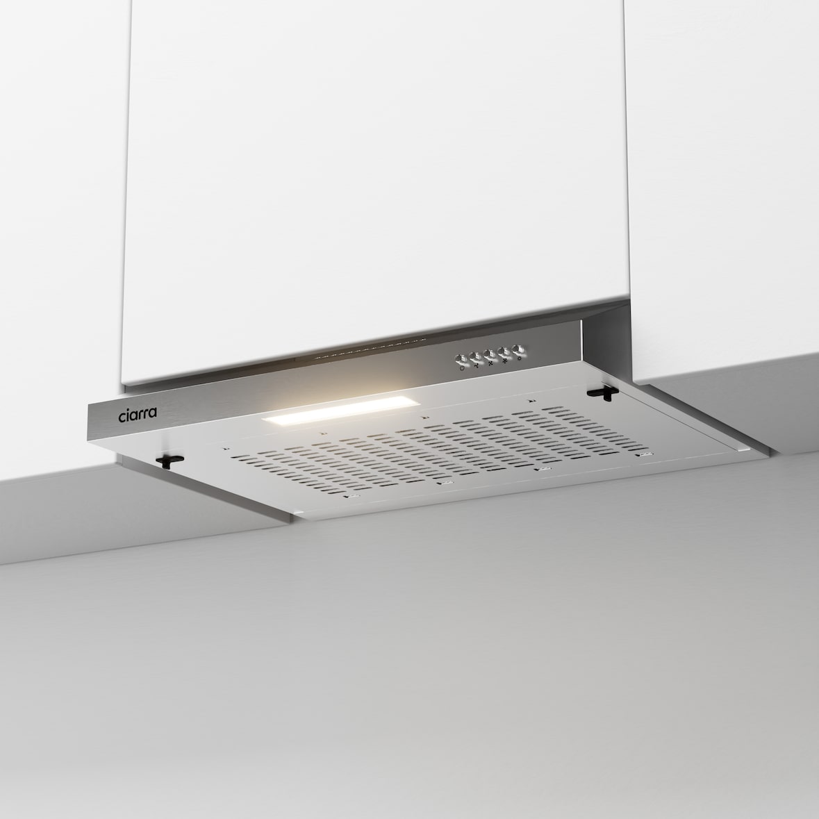 CIARRA Cappa da Incasso 60cm Cappa da Cucina Sistema di Aspirazione e Ricircolo VMS6903