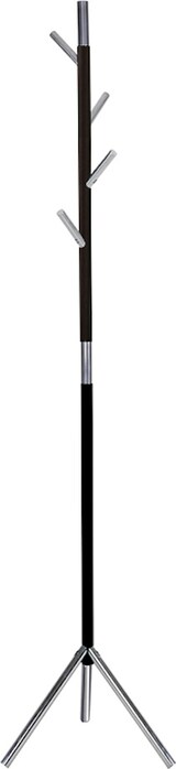 thumbnail of PROREGAL Schicker minimalistischer Garderobenständer mit 4 Aluminiumhaken | Höhe 180cm | Schwarz, Haken verchromt