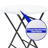 thumbnail of Casaria Stehtisch klappbar Bistrotisch 110 cm x 72 cm Weiß