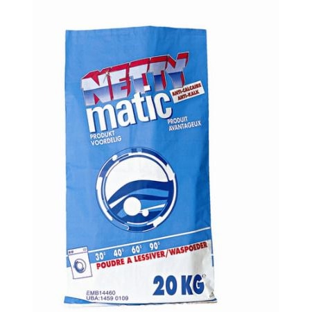 Nettymatic Lessive en poudre 20 kg, 143 lavages