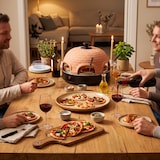 thumbnail of Emerio Pizzarette Original PO-115984 – 1200W – Pizzaofen für 6 Personen – Handgefertigte Terrakotta-Kuppel – Pizza Ofen – 6 Backspachteln - Cool Touch