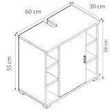 thumbnail of Badkamermeubel wastafelmeubel Zalo H. 58 x L. 60 x P. 30 cm Wit/zwart