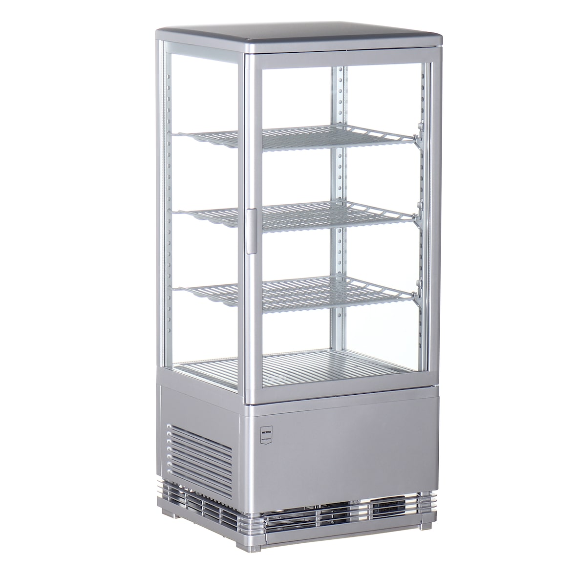 METRO PROFESSIONAL Kühlvitrine GGC2078SV, Glas/Kunststoff, 42.8 x 38.6 x 96 cm, 78 L, silber