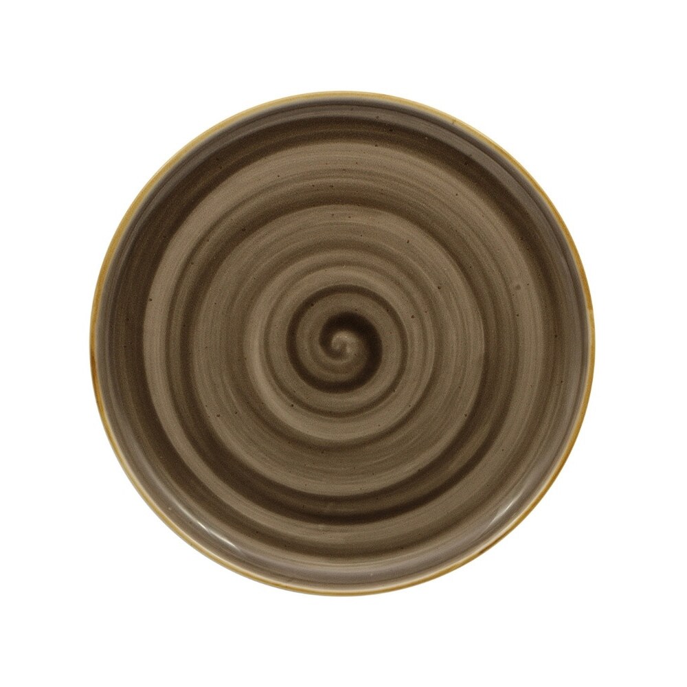 Plato de cena Java Woodland Brown Ø 27 cm Cerámica Sango Paquete de 6