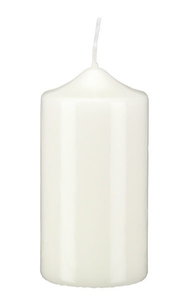 Kopschitz Kerzen Spitzkopf Stumpen Kerzen Elfenbein 25 x Ø 7 cm, 6 Stück