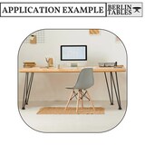 thumbnail of BERLINTABLES Patas de Mesa Premium, Juego de 4, 45 cm, Acero Macizo Negro, Estructura de Mesa, Patas de Horquilla, 3 Puntales, Patas de Mesa de Metal