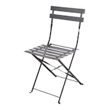 thumbnail of Chaises de terrasse pliantes en acier Bolero noires (Lot de 2)
