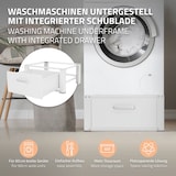 thumbnail of Waschmaschinen Untergestell mit Schublade 63x54 cm Weiß aus Stahl