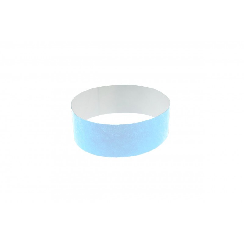 Bracelet en papier indéchirable 25 mm - bleu ciel (lot de 100)