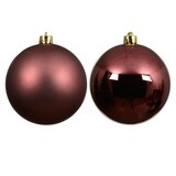 thumbnail of 4 Weihnachtskugeln 10cm Kunststoff klassisch & bruchsicher Christbaumkugeln Weihnachtsbaumkugeln Christbaumschmuck Weihnachtsbaumschmuck Braun