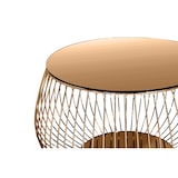 thumbnail of SalesFever salontafel 60 cm rond | spiegelend glazen blad | metalen frame | B 72 x D 72 x H 42 cm | roségoudkleurig