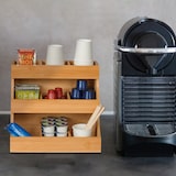 thumbnail of Relaxdays Kaffee Organizer, 9 Fächer, Bambus, HBT: 24 x 26,5 x 17,5 cm, Kaffeestation & Teebeutel Aufbewahrung, natur