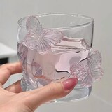 thumbnail of Gläser Trinkgläser Weingläser glas Wasserbecher Trinkbecher Saftglas Wasserglas mit Schmetterlingsdesign 200ML*6