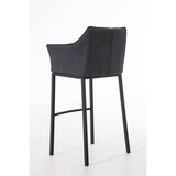 thumbnail of Décoshop26 - Tabouret de bar avec repose-pieds et dossier en tissu gris foncé et pieds métal noir 10_0001174