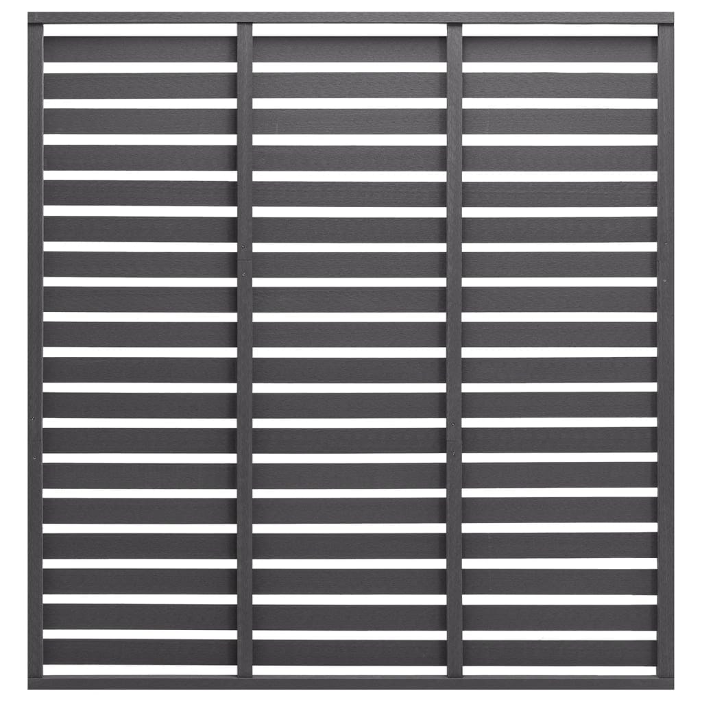 Panel de valla de WPC gris 180x180 cm