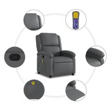 thumbnail of vidaXL Massagesessel Grau Kunstleder