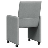 thumbnail of vidaXL Esszimmerstühle mit Rollen 2 pcs Hellgrau 58 x 65 x 94 cm Stoff