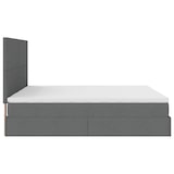 thumbnail of vidaXL Ottoman-Bett mit Matratzen Dunkelgrau 200x200 cm Stoff