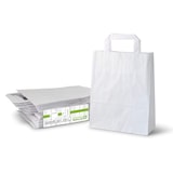 thumbnail of greenbox - Tragetaschen aus Kraftpapier M, 22 x 10 x 28 cm, weiß, 250 St.