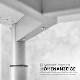 thumbnail of bümö höhenverstellbarer Schreibtisch 180x80 cm in graphit, Gestell silber - PC Tisch höhenverstellbar & groß, höhenverstellbarer Tisch Büro, großer