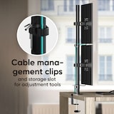 thumbnail of ONKRON Doppel Monitorhalterung für 2 Monitore 13-34", bis 8 kg, VESA 75x75 & 100x100, schwenkbar, drehbar, neigbar, Schwarz D208E