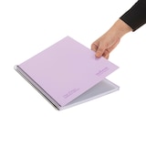 thumbnail of Caderno A4+ capa extra rígida 80H 80G pautado microperfurado 1 faixa colorida Navigator Lavanda