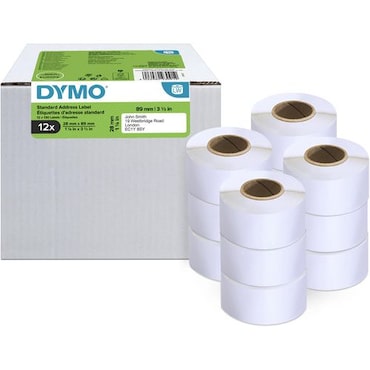 DYMO Pack de 12 étiquettes LW standard adresse 28 x 89 mm 2093091