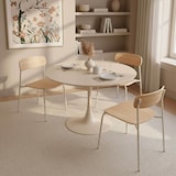 thumbnail of Table à manger ronde 4 personnes D100 cm beige