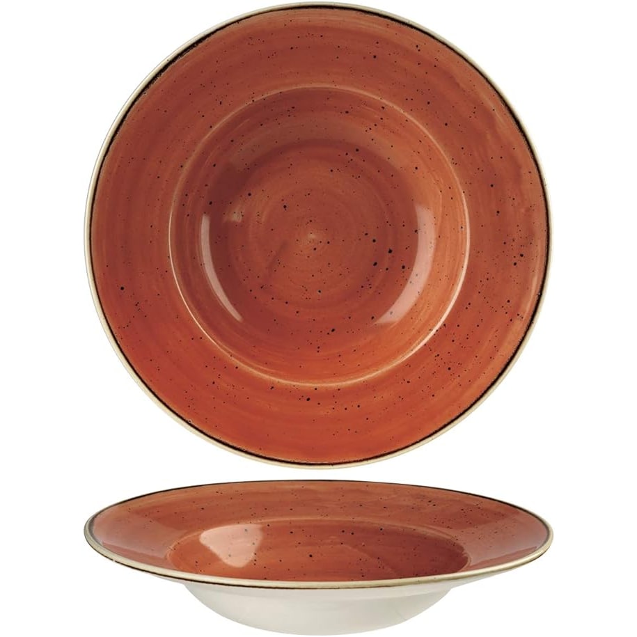Churchill Keramik Stonecast Nudelteller Orange 28cm