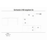 thumbnail of SARMOG SCRIVANIA ANGOLARE SX L160 IN KIT in truciolare nobilitato color noce stelvio