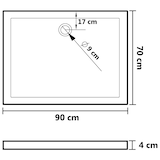 thumbnail of vidaXL Duschtasse ABS Rechteckig 70x90 cm