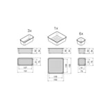 thumbnail of Emuca Kit de 10 Cubos organizadores Cube para cajón, Plástico, Transparente