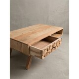 thumbnail of Moderner Landhaus-Stil Couchtisch, massives Holz, Schublade, Ablagefach. 95x50x35 cm | Kadima Design
