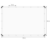 thumbnail of ECD Germany Abdeckplane Gewebeplane mit Ösen 2x3 m 6m² 180g/m² Weiß aus Polyethylen Schimmelresistent Wasserdicht Reißfest Schutzplane Bootsplane
